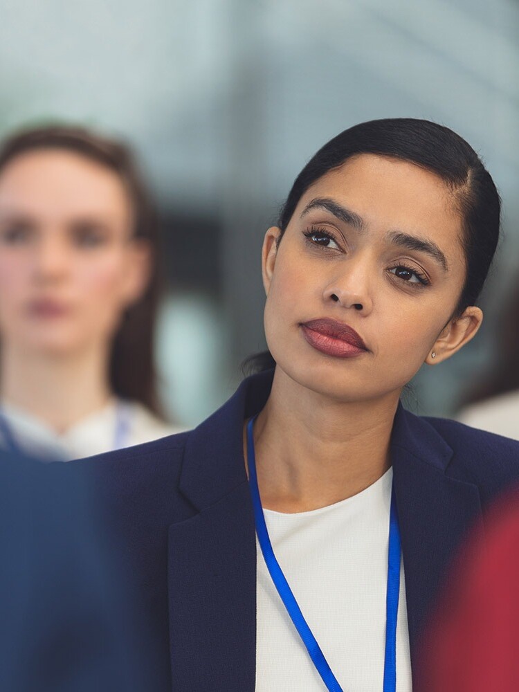 businesswoman at a conference